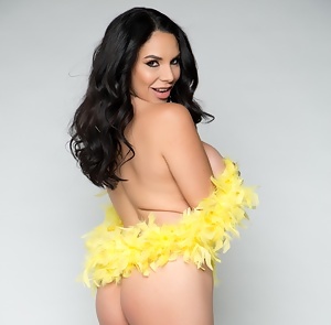 Missy Martinez Big Boobs Babe with a Feather Boa